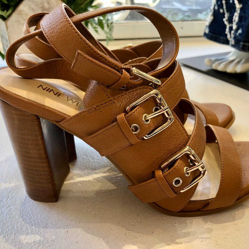 Nine West Strappy Buckle Heels